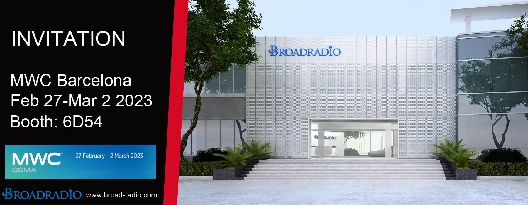 Broadradio neemt deel aan MWC Barcelona in februari 2023