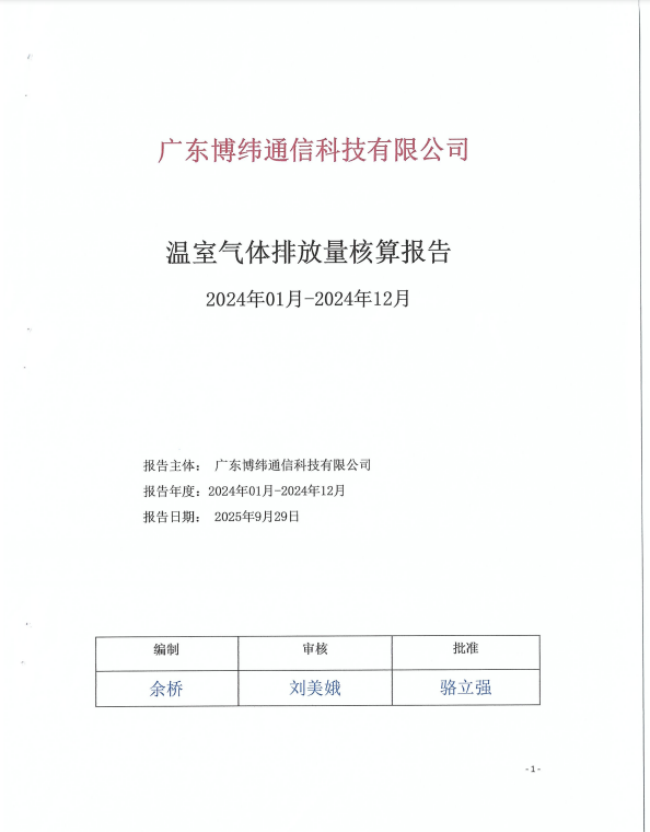 2024年度企业温室气体排量放核查报告