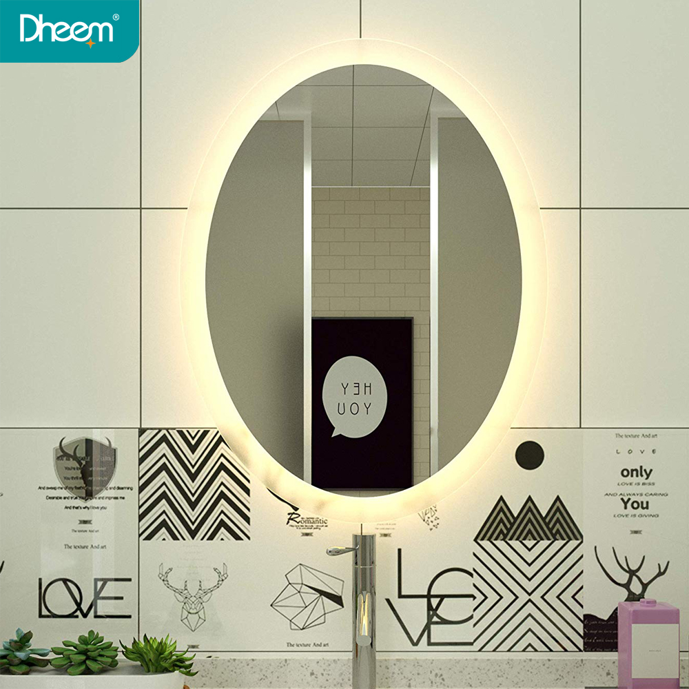 Oval Frameless Bathroom Mirrors