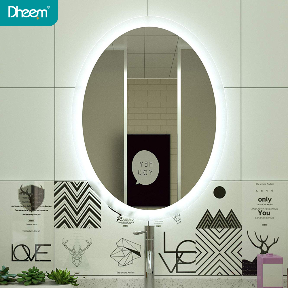 Ovalna kopalniška ogledala brez okvirjev