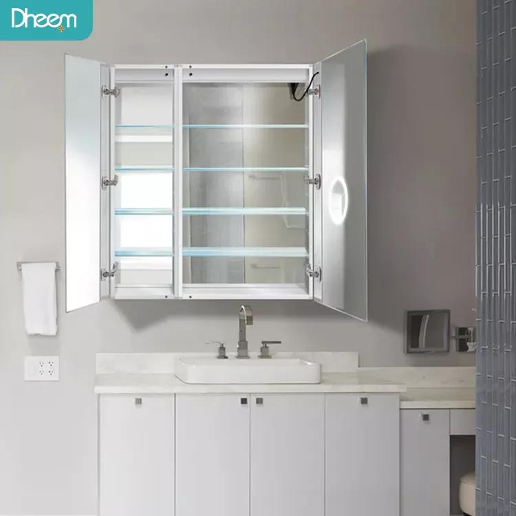 Smart led bathroom vanity mirror cabinet