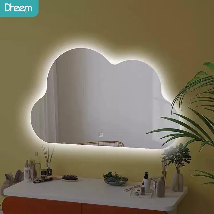 Bathroom irregular shape wall mirror backlit