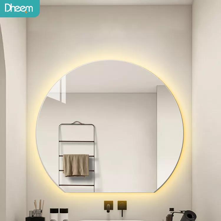 Bathroom round led backlit mirror