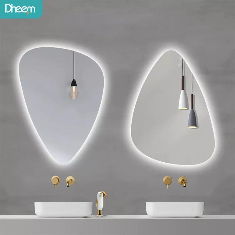 Unique irregular shaped vanity wall mirrors
