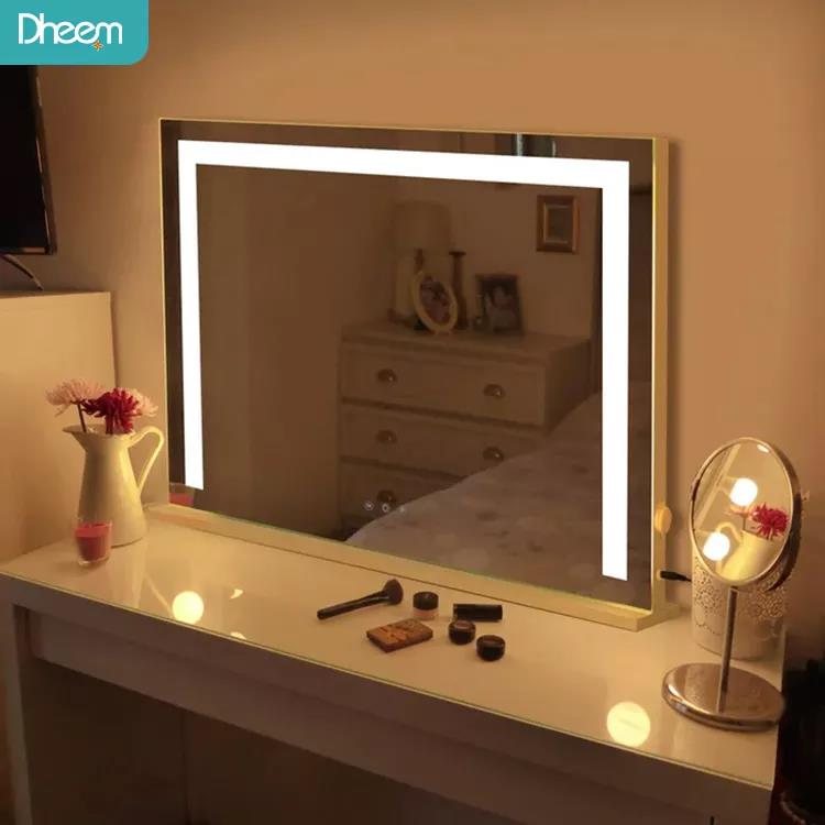 Desktop led light makeup mirror