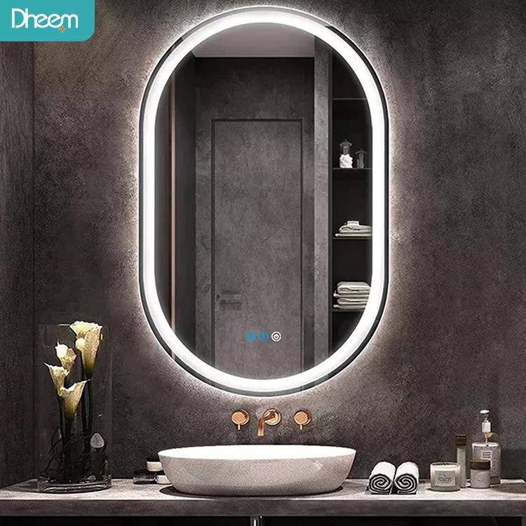 Hot seller oval frameless bath vanity led mirror