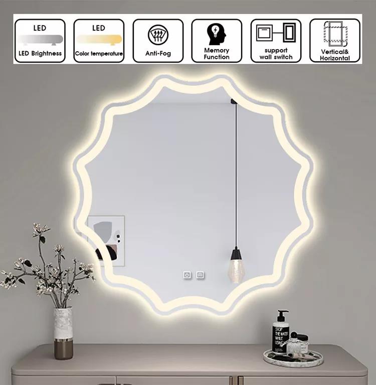 smart backlit led bathroom mirror