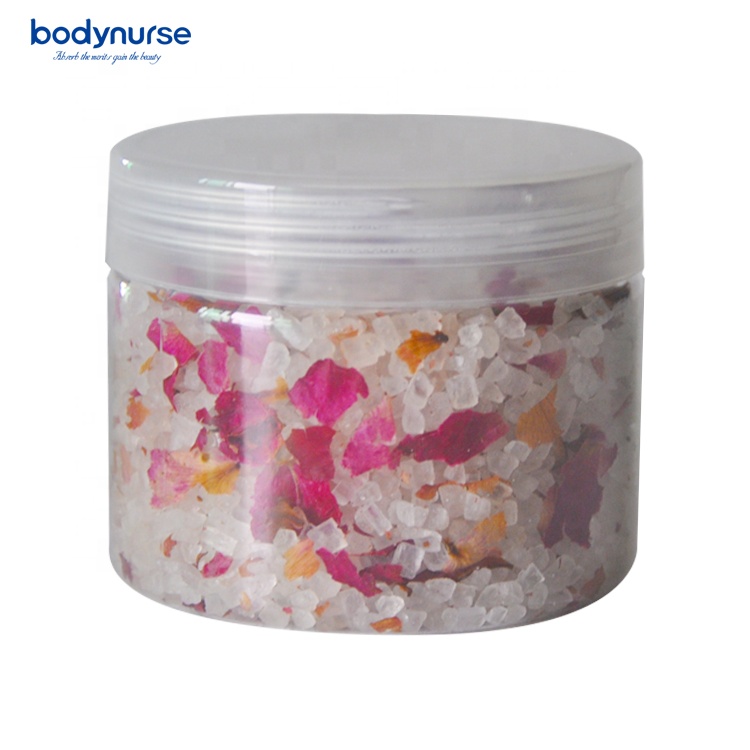 Custom bath salt with crystals Herbal Crystal Powder Bath Salts jars with lid