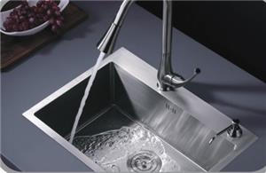 Drop-in Topmount Single Bowl Inox 18 Gauge Stainless Steel Kitchen Sink