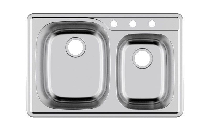 stainless steel topmount pressed sink