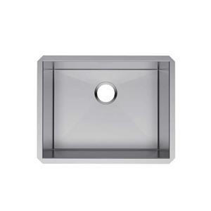 Pia de cozinha em aço inoxidável feito à mão