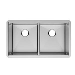 Sinki Dapur Workstation Undermount Mangkuk Ganda Buatan Tangan