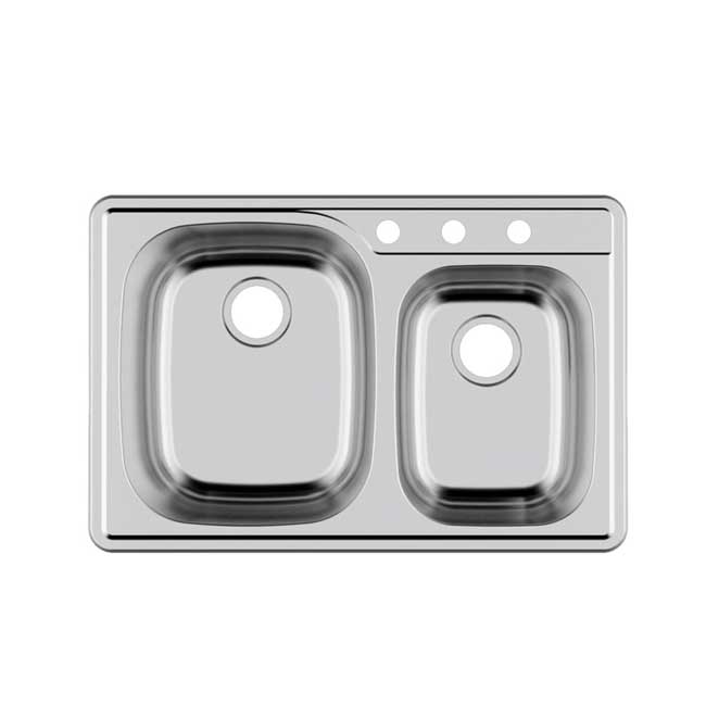 Stainless Steel Double Bowl Machine-made Kitchen Sink