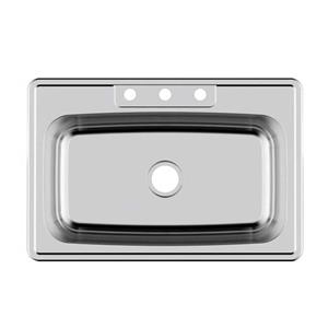 304 Stainless Steel Topmount Double Bowl Pressed Sink