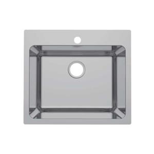 R30 Round Corner Stainless Steel Topmount Single Bowl Drawn Sink