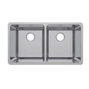 R30 Stainless Steel Undermount Double Bowl Pressed Sink