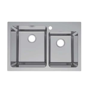R30 Machine-made SS304 Undermount Double Bowl Sink