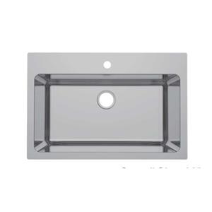 R30 SS304 Top Mount Single Bowl Drawn Sink