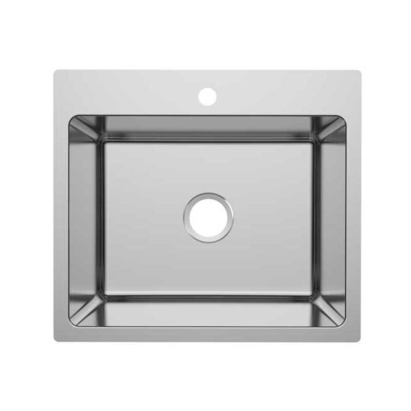 R20 Pressed 304 Stainless Steel Top mount Single Bowl Kitchen Sink