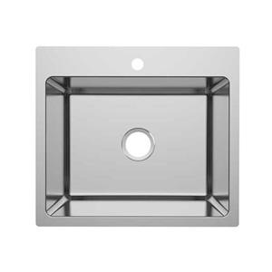 R20 Pressed 304 Stainless Steel Top mount Single Bowl Kitchen Sink