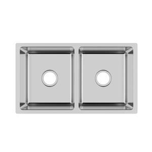 R20 SS304 Undermount Double Bowl Drawn Sink