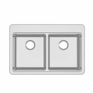 304 Stainless Steel Drawn Workstation Double Bowl Sink