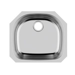 Machine Made Single Bowl Round Corner Kitchen Stainless Steel Drawn Sink