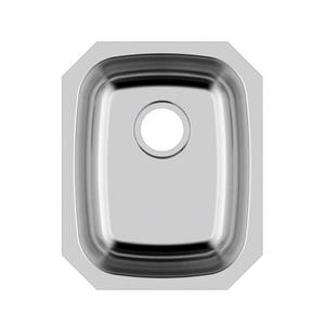 Round Corner Single Bowl Kitchen Stainless Drawn Sink Rectangular
