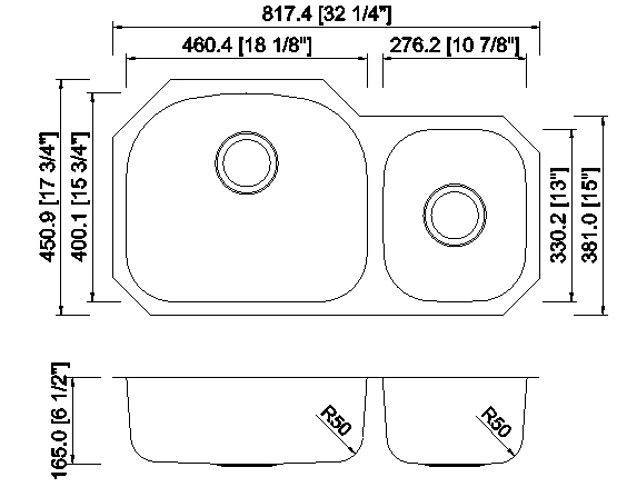 drawn sink