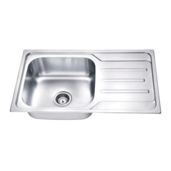 Top Mount With Drainboard Sink Stainless Steel Pressed Sink