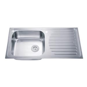 Single Drainboard SS 304 maschinell hergestellte Küchenspülen