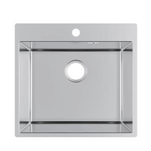 Stainless Steel 304 Topmount Single Bowl Drawn Sink with Overflow