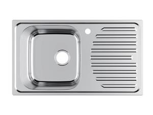 Vietnam Stainless Steel 304 Single Bowl Drawn Sink with Drainboard