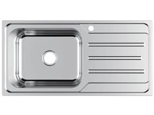 SUS 304 Single Bowl Kitchen Drawn Sink with Drainboard