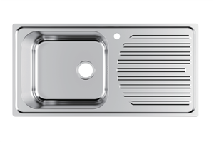 Vietnam Stainless Steel Single Bowl Drawn Sink with Drainboard