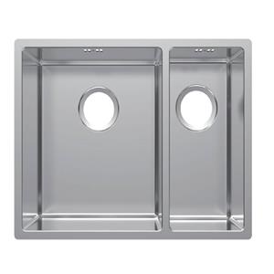 Stainless Steel 304 Undermount Double Bowl Handmade Sink with Overflow