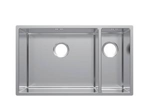 SUS 304 Undermount Double Bowl Handmade Sink with Overflow