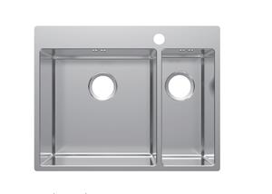 Topmount Stainless Steel 304 Double Bowl Handmade Sink