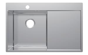 Europe Rectangle Single Bowl Topmount Handmade Sink with Drainboard