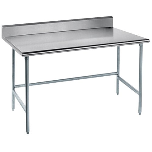 Stainless Steel Commercial Heavy Duty Cleaning Dish Table with 4 Legs