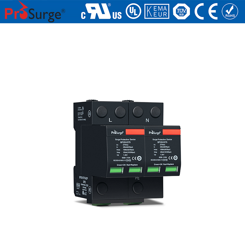 TUV certified Iimp 25kA Pluggable Surge Protector