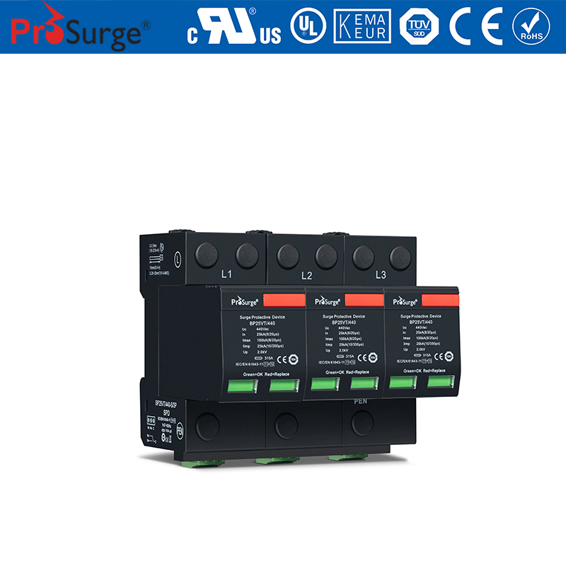 TUV certified Iimp 25kA Pluggable Surge Protector