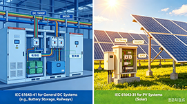 IEC 61643-41:2025 vs. IEC 61643-31 – Two Key Standards for DC Surge Protective Devices