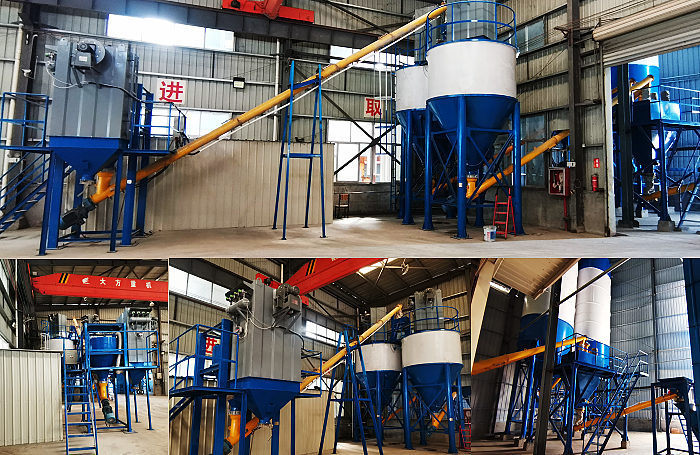 Dry mix mortar production line