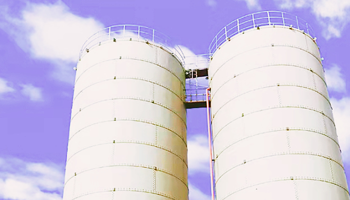 metal grain silo