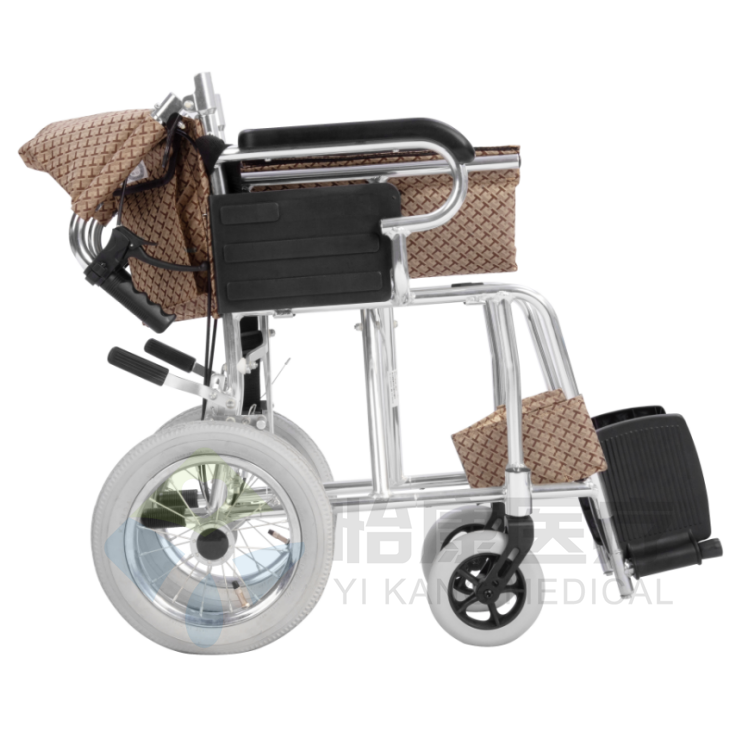 Aluminium Manual Wheelchair For Elderly With PU Wheel