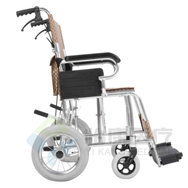 Aluminium Manual Wheelchair For Elderly With PU Wheel