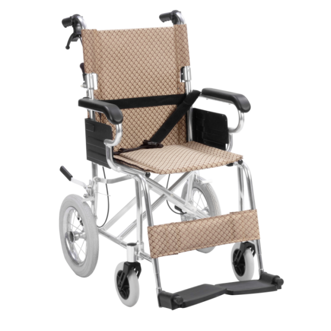 Aluminium Manual Wheelchair For Elderly With PU Wheel