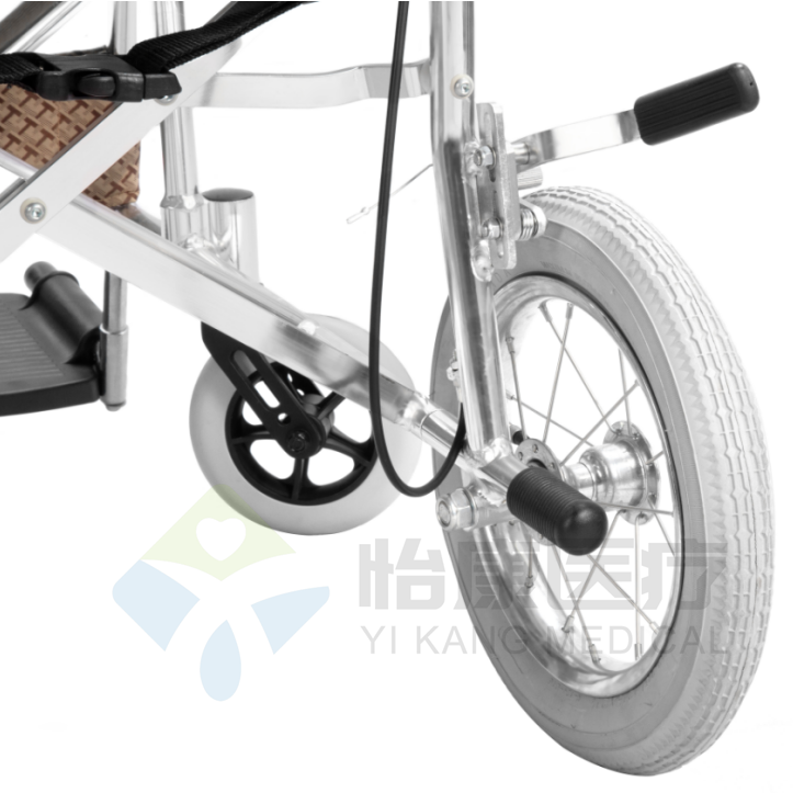 Aluminium Manual Wheelchair For Elderly With PU Wheel