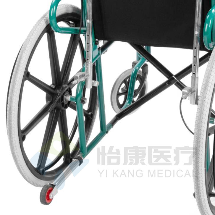 Reclining Wheelchair With Elevating Footrest And Neck Cushion